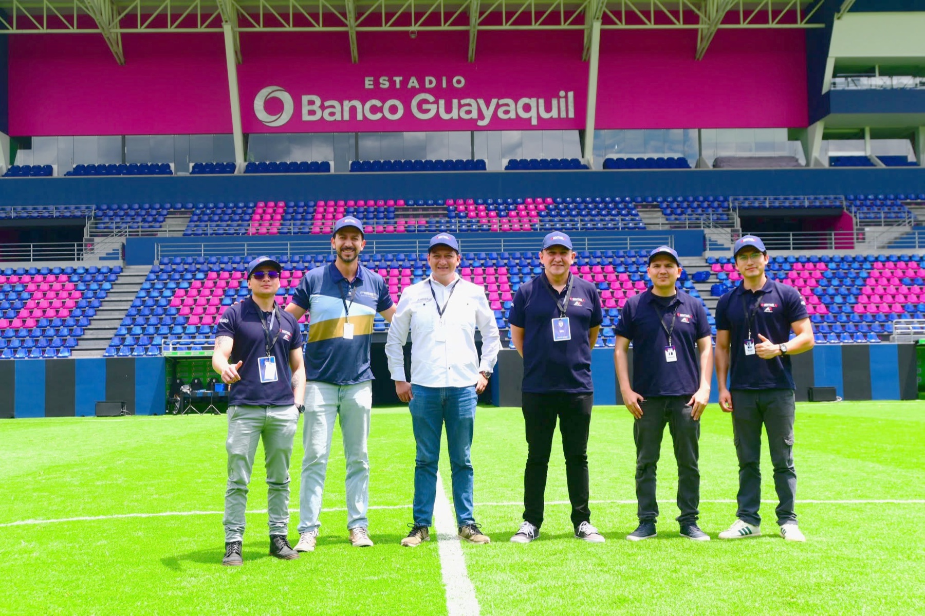 Sentinel AI team at Estadio Banco Guayaquil