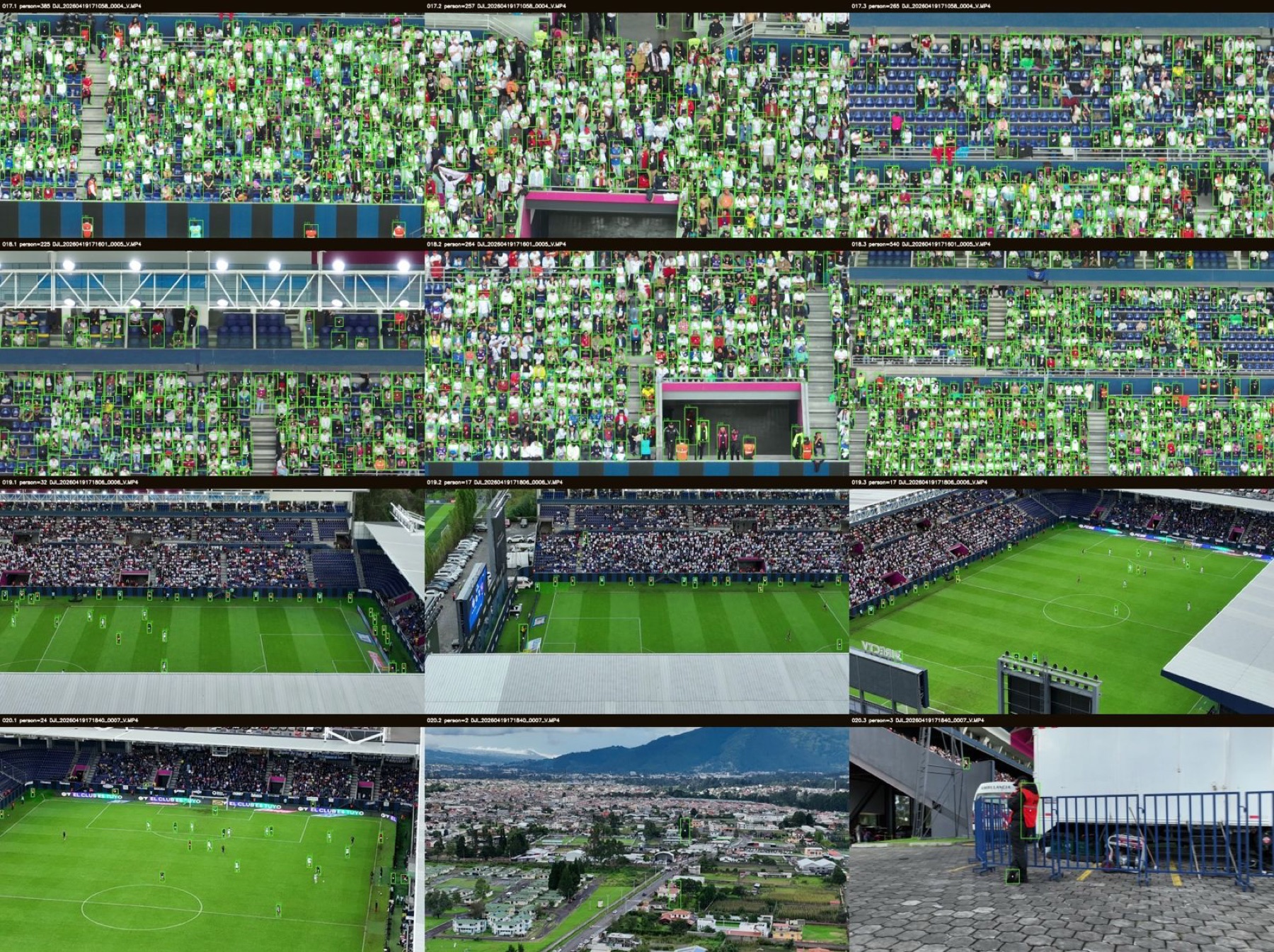 Computer vision analytics applied to stadium seating and operational areas